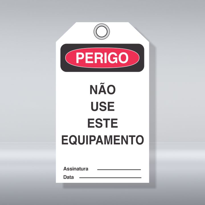 CARTÃO TRAVAMENTO PERIGO | NÃO USE ESTE EQUIPAMENTO